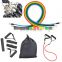 Fitness Exercise Tube Bands 11 pcs TPE Resistance Tube Set Resistance Band Set
