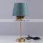 Hot sale indoor lighting tree shape metal material  vintage hotel nightstand lights with green lint lampshade