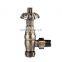 Traditional Antique Victorian Style Thermostatic lockshield  TRV Set of Pair Brass with copper Finish Angled Radiator Valve