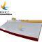Hockey dasher board frame with a plastic handraila baffle plate