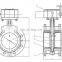 dn40 butterfly valve 3 flanged butterfly valve dimensions ptfe seated butterfly valve