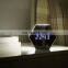 2020 USB Charging rechargeable  Led Decoration Design night lighting Mirror Alarm Clock