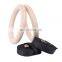 Gymnastic Rings Fitness Workout Exercise Wooden Pull Ups Muscle Training Ring With Buckle Straps for Home Gym