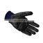 Wholesale high quality 13G polyester black work gloves with nitrile coating