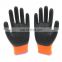 Non Slip Coating Red Nylon Knit Rubber Palm Coated Crinkle Latex Protection Safety Work Gloves