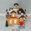 custom miniature christmas xmas porcelain ceramic led light model village house figurines decoration