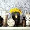 Modern Luxury Plated Painting Home Ceramic Decoration Back Gold Vase For Flower