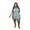 Plus Size 5xl Women's Summer Belly Covering Body Fat Women Casual Suit Plus Size Women Clothing
