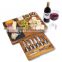 19-Piece Cheese Board and Knife Set,Acacia Wood & Slate Serving Tray for Meat, Wine & Cheese