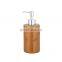 Modern Design Best selling Home Ceramic Design Bamboo Color Bathroom  accessories 3-piece Bamboo Bathroom set