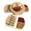 Organic Platter Cutlery Charcuterie Natural Bamboo Cutting Cheese Board With 2 Drawers & Knife Gift Set Serving Tray