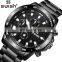 SWISH Men's Large Dial Fashion Stainless Steel Band Watch Business Casual Sports Calendar Luminous Quartz Watch Waterproof Watch