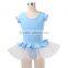 Professional Leotard with White Ballet Dance Performance Tutu Skirt for Kids