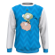 2022 custom sublimated sweatshirts with blue and white color