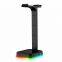 RGB Headset Holder with phone charging  gaming Headphone Desk Stand Portable Universal Gaming Headphone Display Stand
