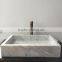 Modern Design Polished Rectangular Bathroom Marble Sink