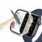 LeYi Luxury PC Case Sport Cover Full Screen Protector Tempered Glass Watch Case for iphone Watch Series 6 7 Change to 8 ULTRA 2
