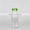 Single wall AS clear color plastic elegant milk bottle meson jar with straw
