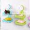 AN624 ANPHY Wall Mounted Multi-fuction Plastic Double Layers Soap Coner Shower Shelf