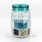 New design glass jar glass candy jar cookie jar with painting