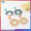 Multicolor fashion women's zircon and alloy drop earrings