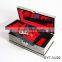 High end wood jewelry box with lock and mirror