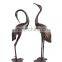 43 Inch Sculptured Cranes in Bronze Finish