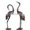 Antique Bronze Finish Cast Aluminum Cranes