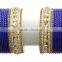 Party Wear Bollywood Bridal Designer Gold Plated Ethnic Bangles Set For Girls & Women