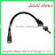connector 2 pin US style female to female car antenna cable ac power extension cord with coiled connector