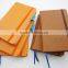 A6 handmade imitation leather brown notebook with pen holder