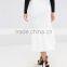 2016 Customized Designs Summer White Scuba Midi Skirt With Tiered Hem