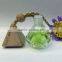 New -shap bottle for hanging car perfume bottle wooden cap with string and stopper