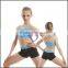 C2417 Wholesale cotton lycra sexy crop bra tops for dance & sports