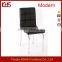 china supplier metal frame american stype modern black pu dining chairs
