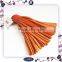 6 Inches Orange Leather Tassel For Women Necklace
