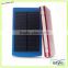 High quality portable solar usb 10000mah power bank solar with dual usb output