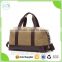 European fashion big capacity canvas and leather sport single shoulder travel tote bag for men