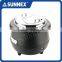 SUNNEX Economy Durable Black Polypropylene Body Stainless Steel Water Jacket Polycarbonate Cover 10Ltr. Warming Soup Kettle