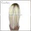 2015 fashional ombre silky straight virgin european hair wig