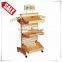 Professional led showcase pine wood wine shelf