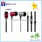 flat cable metal earphone with mic factory