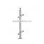 Fence tube, 42,4x2,0mm, H:958mm, M8 one-sided, for glass clamp, stair, AISI 304 satin