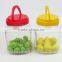 1000ml Square Glass Storage Jar And Plastic Handle Lid