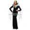 2016 luury black dress evening dress Vampire Halloween Witch Queen.