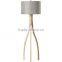 2017 hotel decorative wooden tripod floor lamp 3 legs with linen shade good for inn decor high end tripod standing lamp