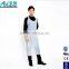 Kitchen work wearing clear plastic aprons