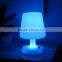 plastic led garden decoration light cordless rechargeable led table lamp