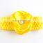 NEW Girls Infant Chiffon Eyelet diamond Flower hair band 26colors