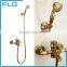 New Design Bathroom Fittings Antique Brass Shower Set
